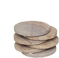 GoCraft Set of 6 Absorbent Sandstone Coasters – Natural Yellow Round Coasters for Drinks, Wine Glasses, Coffee, Barware, Mugs – Durable, Non-Slip, Easy to Clean – Ideal for Home, Office, Parties