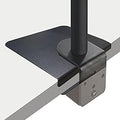 Steel Monitor Mount Reinforcement Plate Fits Most Monitor Desk Mount，for Fragile Tabletop Protection (Black, Square-1)