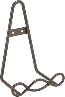 Tripar Large Brown Loop Design Steel Wall Rack for Plates, Artwork, Tiles and Books, Vintage Wall Hooks