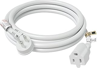 FIRMERST 1875W 6 Feet 15A Flat Plug Low Profile Extension Cord 14 AWG White, UL Listed