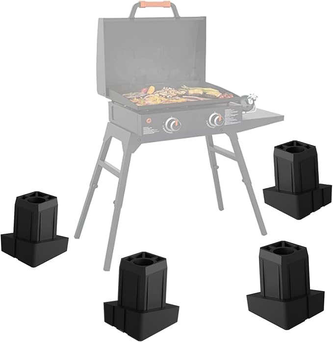 4 Pack Balancers for Blackstone Griddle Stand- Fits 22''/17'' Table Top Griddle, Ensures Legs Touch Ground Completely for Blackstone Accessories