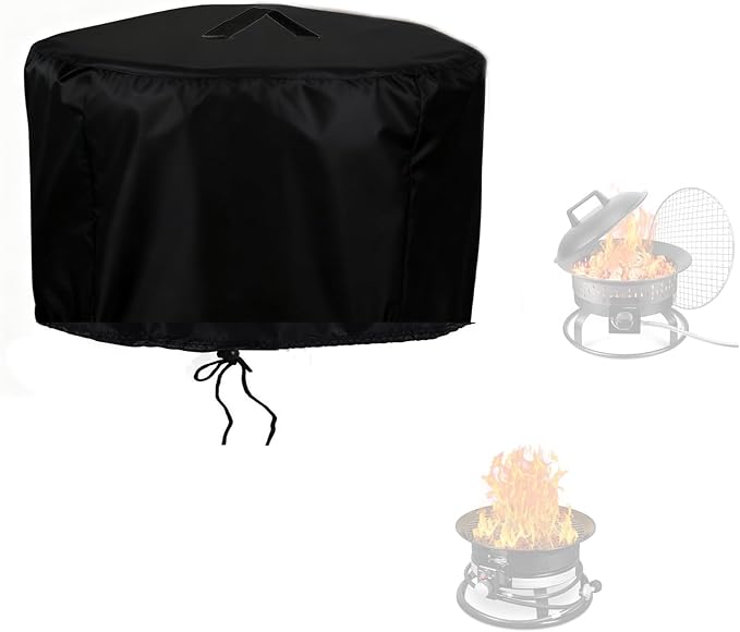 Propane Fire Pit Covers 19-inch for Outland Living Portable Propane Fire Pit, Waterproof Firebowl Covers Outdoor Firepit Cover-19" D x 11" H