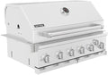 Spire Premium 6 Burner Built In Gas Grill Island Head, Stainless Steel 36 Inch Propane Grill with Rear Burner, 73,000 BTUs, 904 SQ In Racks with Dual Fuel Compatibility - 740-0781P