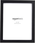 Amazon Basics Rectangular Photo Picture Frame, 8" x 10", Wall Hanging or Tabletop Display, Black, 2-Pack, Horizontal or Vertical