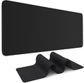 DIGSOM Black Mouse Pad Gaming Keyboard Pad 31.5 x 11.8 in Large Computer Mouse Pad with Anti-Slip Rubber Base and Stitched Edges, Extended Mouse Mat for Gaming Working