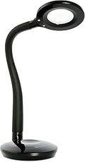OttLite D59PNB-FFP Soft Touch Flex Led Lamp, Desk Lamp, Space Saving Design, Flexible Adjustment, Dimmable, 10.5" x 5.25" x 11", Black
