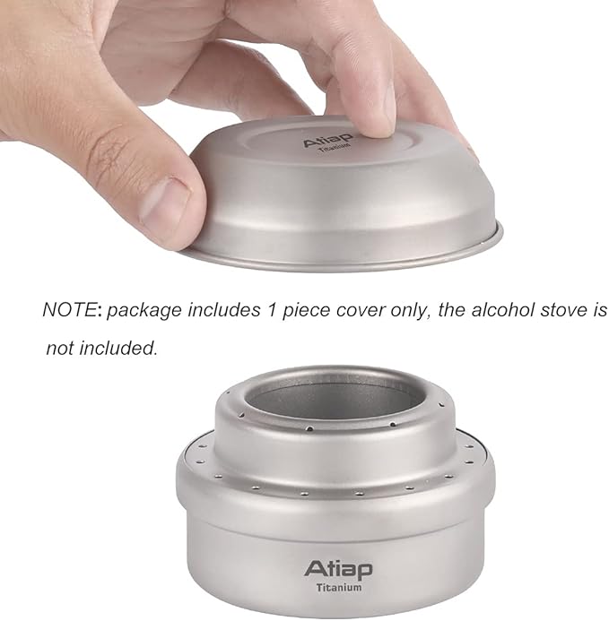 Titanium Alcohol Stove Cover, Portable Lightweight Camping Alcohol Stove Cover