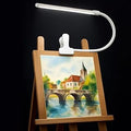 White LED Easel Lamp Clip-On Art Light for Artists - 3 Colour Modes, 10-Level Dimmable Eye-Care Desk Lamp, Flexible 360° Gooseneck, USB Powered for Painting, Drawing, Headboards, Drafting Tables