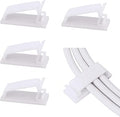 SOULWIT® 50 x Self-Adhesive Cable Management Clips for USB Cable TV, Charger, Audio, Wire Clamp for Table, Car, Office, Home