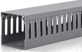 ZhiYo 2x2in Server Rack Cable Management Raceway, Cable Duct Kit, Electrically Safe PVC for Network Wire Management, Open Slot Cord Hider for Computer Under Desk, Grey