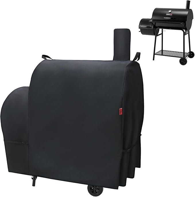 Outdoor Grill Cover for Royal Gourmet CC1830FC 28-Inch Barrel Charcoal Grill, Waterproof 600D Heavy Duty BBQ Grill Cover, Cover Geny Charcoal Grill Covers Fit Royal Gourmet CC Series Grills.