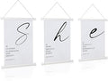 3 Pcs Woman Bible Verses Wall Art Inspirational Quotes Saying Christian Scripture Biblical Framed Decor with Verse Proverbs 3:15 Motivational Quotes for Nursery Home Office, 7.9 x 11.8 Inches(Simple)