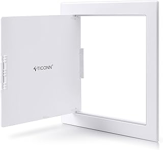 TICONN Access Panel for Drywall, 8 x 8 Inch ABS Plastic Wall Hole Cover Access Doors, Easy Install Drywall Access Panel, Ceiling, Wiring and Cables