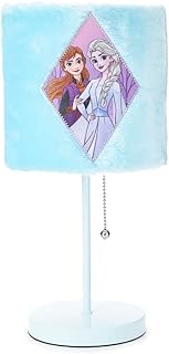 Idea Nuova Disney Frozen 2 Anna and Elsa Plush Shade Table Lamp, Blue