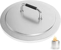 Fire Pit Lid for Solo Stove Bonfire 19.5", 304 Stainless Steel Cover with Heat-Resistant Handle, Round Fire Pit Lid for Outdoor Camping Backyard, Bonfire Accessories
