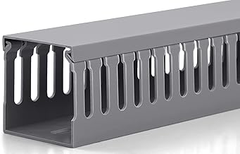 ZhiYo 3x3in Cable Raceway, 6.6ft Large Wire Tray, Cord Hider for Network Cable Management, Wire Covers for Cords Computer Under Desk, Cord Cover Wall Cable Hider Cable Cover, Gray