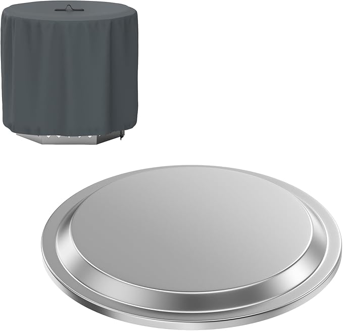 Fire Pit Lid with Cover for Solo Stove Bonfire 2.0 Fire Pits, Stainless Steel Fire Pit Lid with Fire Pit Cover for Solo Stove Bonfire 19.7" FirePit, Portable Outdoor Fireplace and Camping Accessories