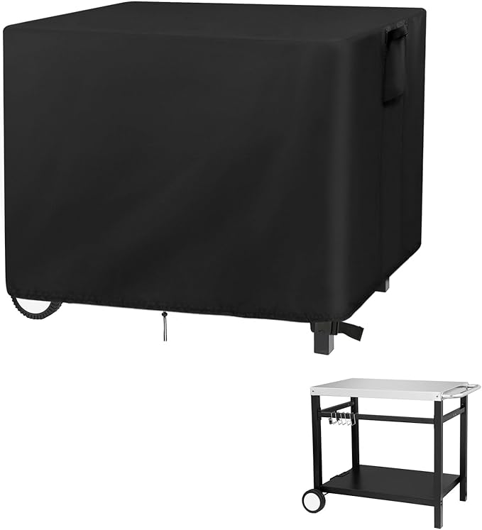 600D Heavy Duty Waterproof Fire Pit Cover,Featuring Pu Coating,Equipped with Handles,Drawstrings,Buckles,Waterproof Strips and Other Craft Details,Black-Customize Size