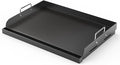 Griddle for Gas Grill, 17" x13” Universal Griddle Flat Top Plate with Removable Handles for Charcoal/Gas Stove, Nonstick Coating Cooking Griddle Plate Insert for Camping, Tailgating, Parties