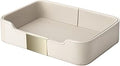 SANZIE Luxury Leather Tray Organizer Valet Tray Key Tray for Entryway Table Desktop Storage Catchall Tray Decorative Tray for Jewelry Keys Wallet Phone Watch (Metal Gilded, Grey)