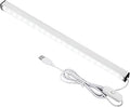 ASOKO Plug-in Under Cabinet Lighting - 12 Inch LED Strip Bar, Cool White 6000k USB Cabinet Light, Slim Undercounter Light for Kitchen/Cupboard/Workbench/Shelf/Desk