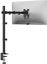 WALI Monitor Arm Mount for Desk, Single Extra Tall Computer Desk Mount, Monitor Bracket Mount Stand Single, up to 32 inch, 22 lbs (M001XL), Black