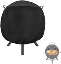 Fire Pit Cover Round Fit for 35inch Globe Fire Ball,Heavy Duty 600D Waterproof and Weather Resistant Outdoor Propane Gas Fire Pit/Bowl Cover with PU Coating for FirePit Sphere,Black