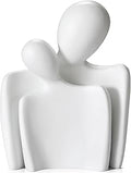 Flytime Love Couple Statue-8 Inch, Suitable for Home Modern Art Decor Sculpture Placed in TV Stand, Living Room, Bookshelf, Bedroom for Valentine's Day, Wedding, Anniversary (White)
