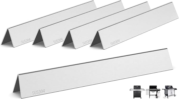 QuliMetal 304 Stainless Steel 22.5" Flavorizer Bars for Weber Spirit 300 Series (Side Knobs) – Fits Spirit E310, E320, Genesis Silver Gold Platinum B/C, Replacement for Weber 7536/7537