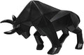 ASNOMY Polyresin Bull Figurine Home Decor, Abstract Sculptures, Originality Home Decoration Furnishing Animal Ornament, Geometric Surface Statues Home Decor Ornament