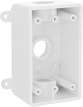 BELL PSB37550WH Single-Gang Weatherproof Box Three 1/2 in. or 3/4 in. Threaded Outlets, 2 in, White