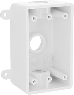 BELL PSB37550WH Single-Gang Weatherproof Box Three 1/2 in. or 3/4 in. Threaded Outlets, 2 in, White