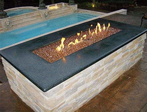 Hiland Reflective Fire Glass for Propane or Natural Gas Fire Pit Table, 10 lb, Copper