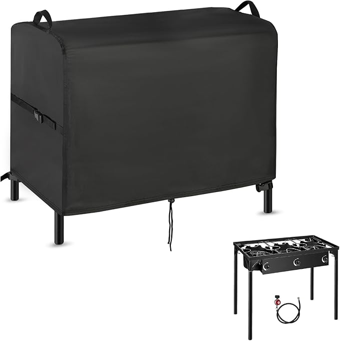 Stove Cover for VIVOHOME 3-Burner Propane Gas Stove, 35inch Outdoor Stove Covers Waterproof for Bestfire 3 Burners Camping Stoves-35”L x 18" W x 29" H