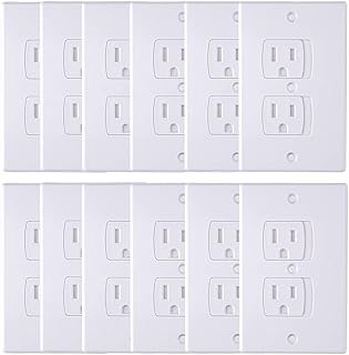 AUSTOR 12 Pack Baby Safety Electric Outlet Covers Baby Safety Self Closing Wall Socket Plugs Plate Alternate for Child Proofing