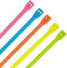 Fluorescent Cable Ties, Nylon, 8-in., 100-Pk.