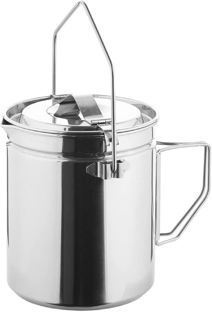 Firemaple Antarcti Stainless Steel Pot - Food Grade SUS304 Camping Pot with Steaming Function - Lightweight and Durable for Outdoor Cooking