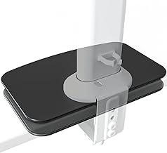 Hemudu Monitor Mount Reinforcement Plate for Thin, Glass and Other Fragile Tabletop, Universal Steel Bracket Plate Fits Most Monitor Stand C Clamp Installation HD05B-001
