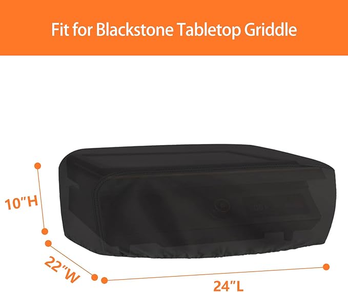 Grill Cover for Blackstone 2306 Adventure Ready 22" Griddle, Waterproof Small Table Top BBQ Grill Cover,Heavy Duty Outdoor Tabletop Grill Cover - 24 x 22 x 10 Inch