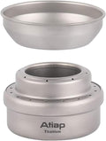 Alcohol Stove with Cover Titanium Portable Camping Backpacking Hiking Stove with Carry Bag (Stove+Cover)