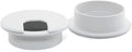 2pcs 2 Inch Desk Wire Cord Cable Grommets Hole Cover for Office PC Desk Cable Cord Organizer Plastic Cover (White-2Pcs)