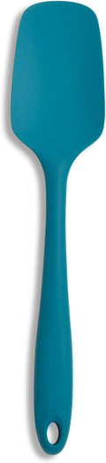 Mrs. Anderson’s Baking Silicone Spoon-Shaped Spatula, Flexible And Nonstick, One-Piece Design, Turquoise Blue, For Mixing, Folding, Scraping, Baking, And Cooking