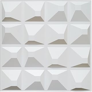 Art3d Decorative 3D Panels Textured Wall Design Board Pack of 12 Tiles 32 Sq Ft