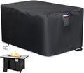 Fire Pit Cover Rectangular,600D Heavy Duty Outdoor Furniture Covers Waterproof For Patio Table,43 inch Tear Resistant Propane Gas Firepit Cover For Rectangle Fireplace,43"L x 23"W x 24"H