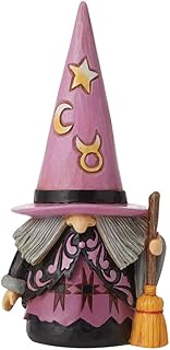 Enesco Jim Shore Heartwood Creek Halloween Witch Way Gnome Figurine, 6.5 Inch, Multicolor