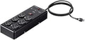 Monoprice Metal Surge Protector Heavy Duty Power Box - 6 Outlet - Black with 6 Feet Cord/Cable, 540 Joules, UL Certfied