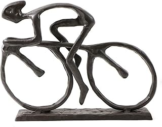 Cast Iron Art Sculpture Home Decoration Statue for The Bicycle Enthusiast Metal Figurine Art Home Décor for Runner Sportsman Cyclist Bicycle Enthusiast (4# Cyclist)