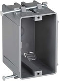 Newhouse Hardware New Work Electrical Nail Outlet Box for Residential and Light Commercial Remodel, 1 Gang 18cu in, UL Certified