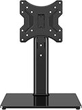 TVON Universal TV Stand Base, Swivel Table Top TV Stand for 20-43 inch TVs/Monitors with 4 Level Height Adjustment and Tempered Glass Base, Holds up to 88 Lbs, VESA 200x200mm