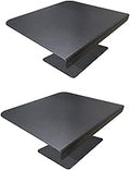 Steel Monitor Mount Reinforcement Plate Fits Most Monitor Desk Mount，for Fragile Tabletop Protection(Black, 2 Pack)